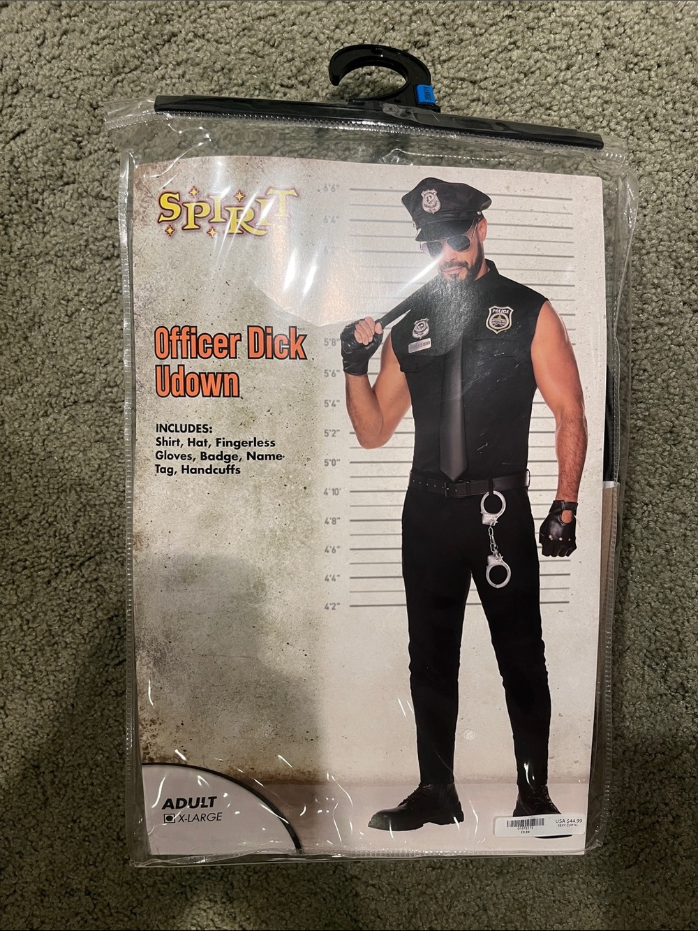 Spirit Black Halloween Officer Hat and Accessory Set